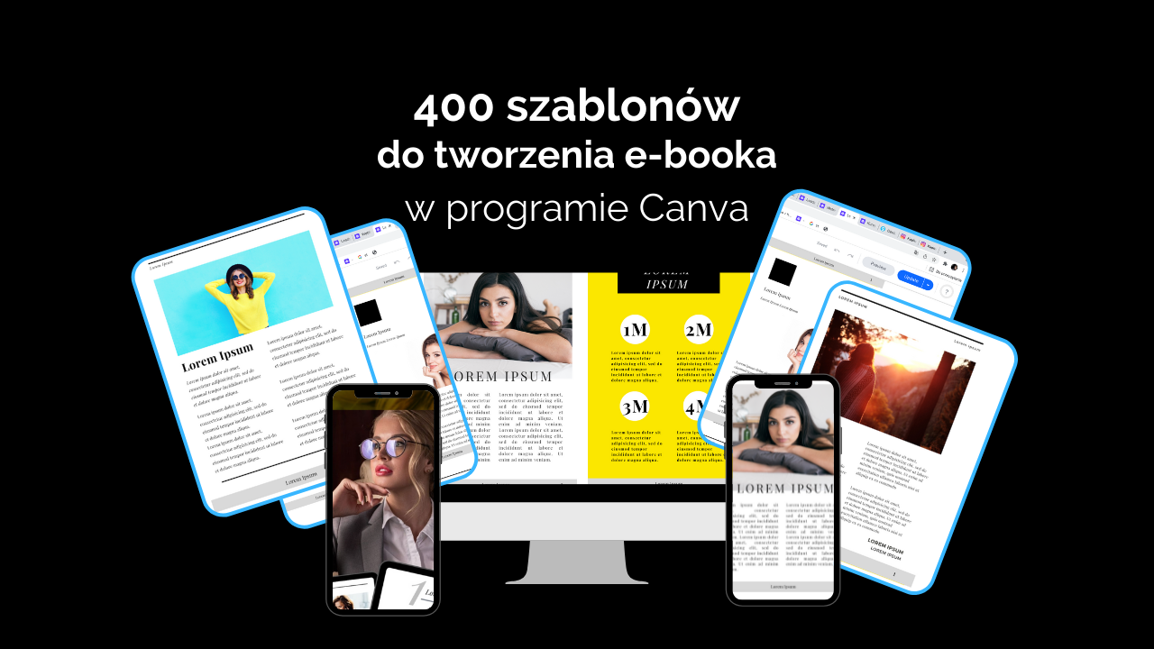 4 x Ebook - szablony biznesowe do edycji e -booka w Canvie