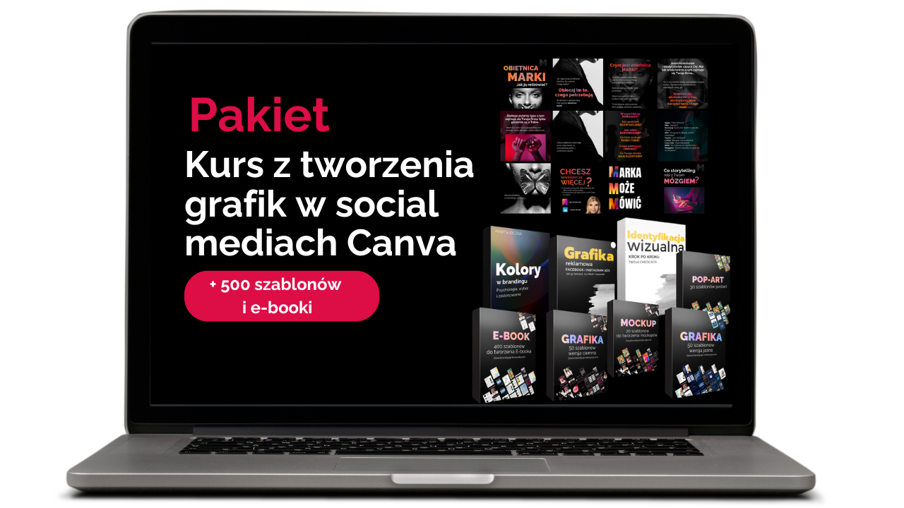 Skuteczna grafika na Facebook, Linkedin Instagram w programie CANVA + Ebooki contentowe