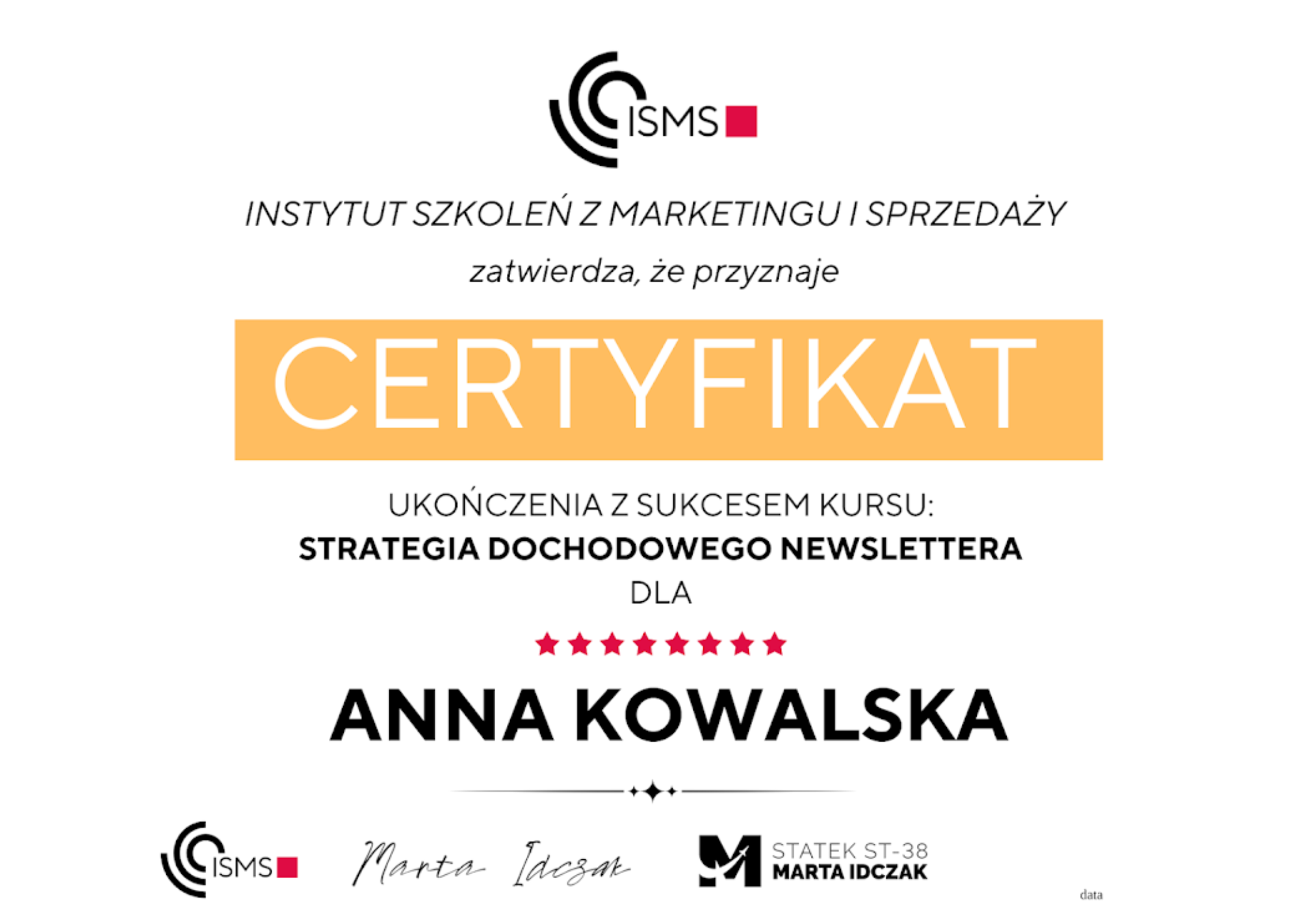 Certyfikat Strategiczny