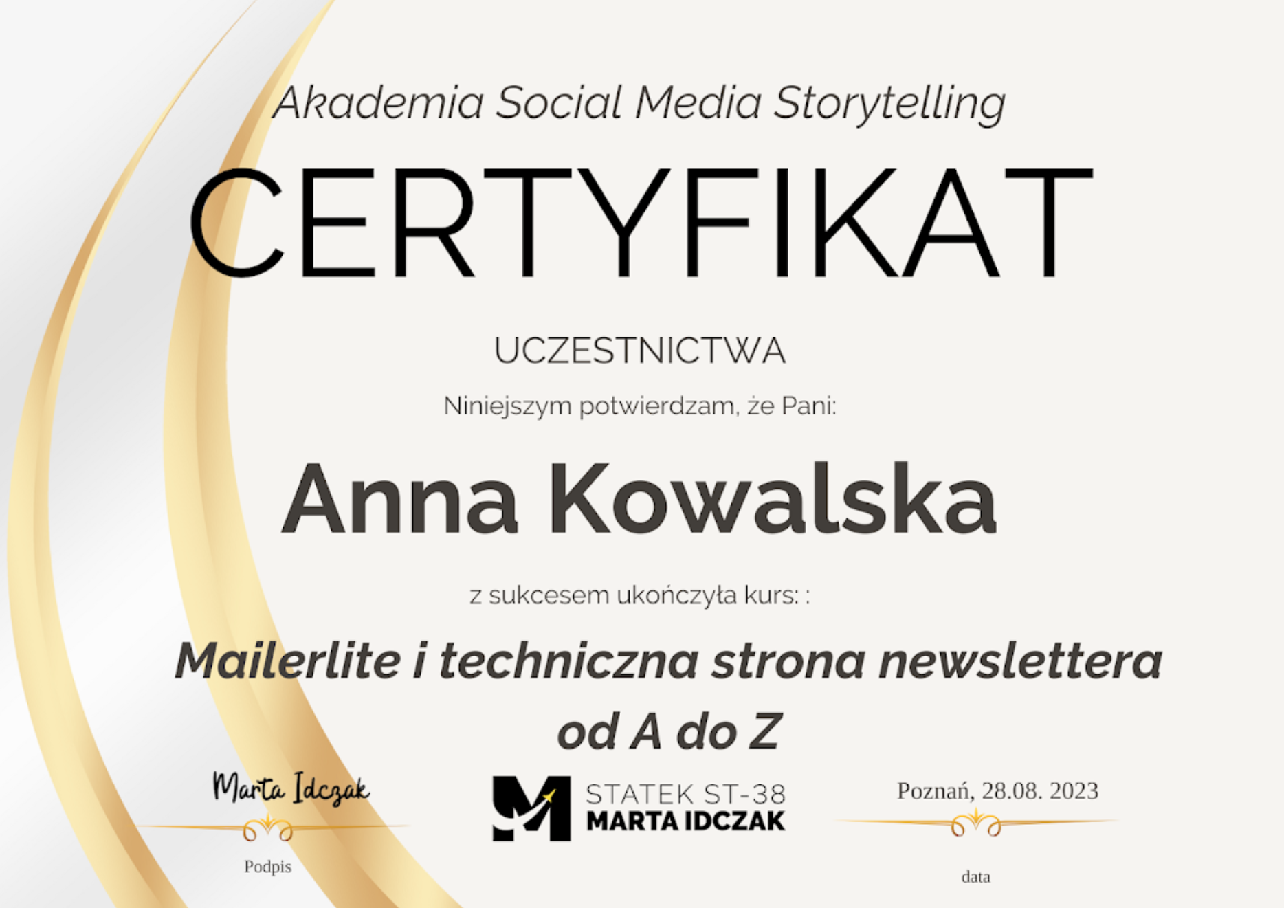 Certyfikat Techniczny