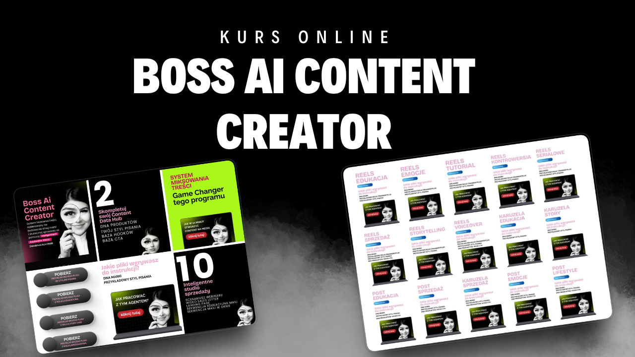 Boss Ai content Creator - 34 Asystentów