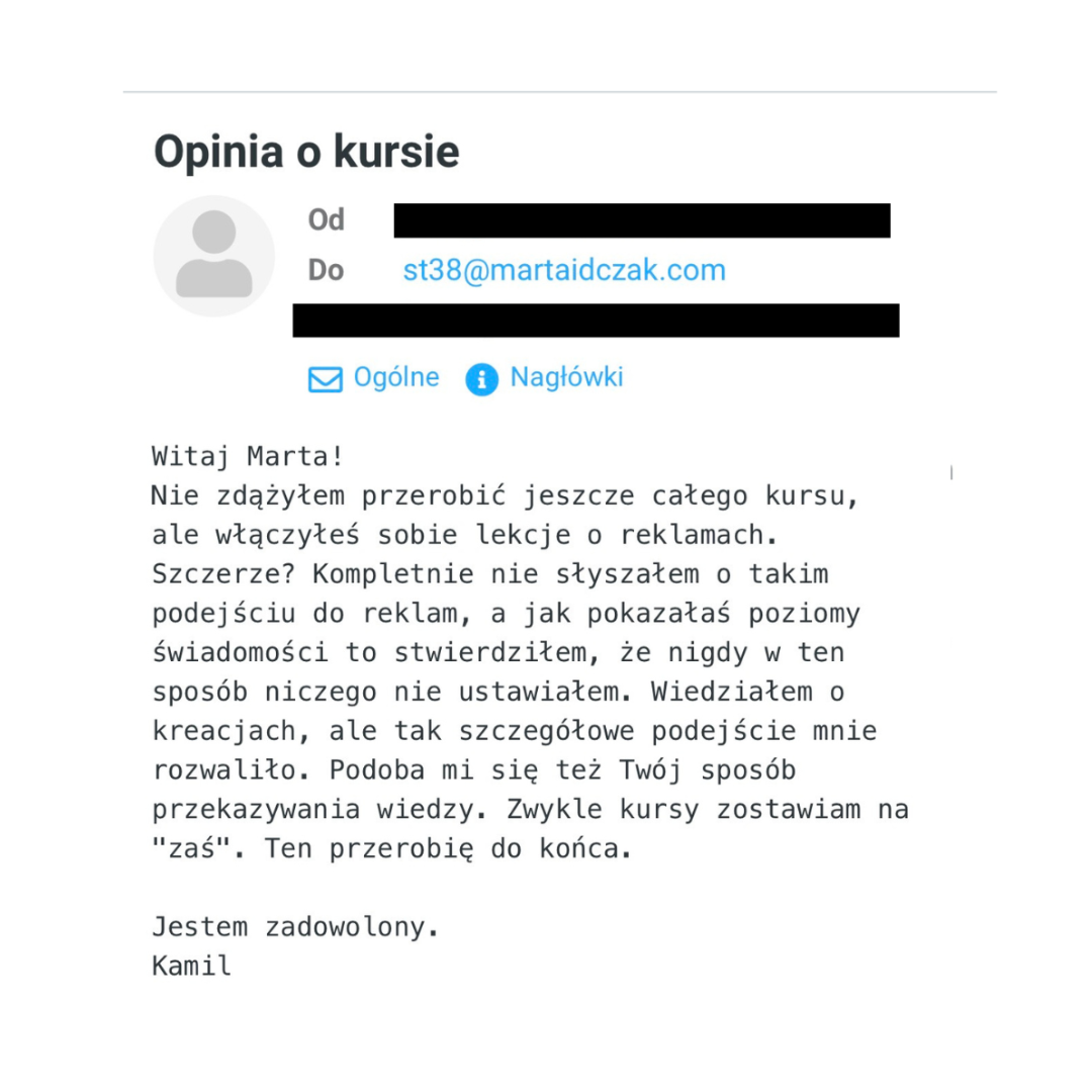 Opinia Kamila o kursie Dochodowy Autowebinar